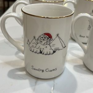 5 Merry masterpieces, first edition Christmas mugs,